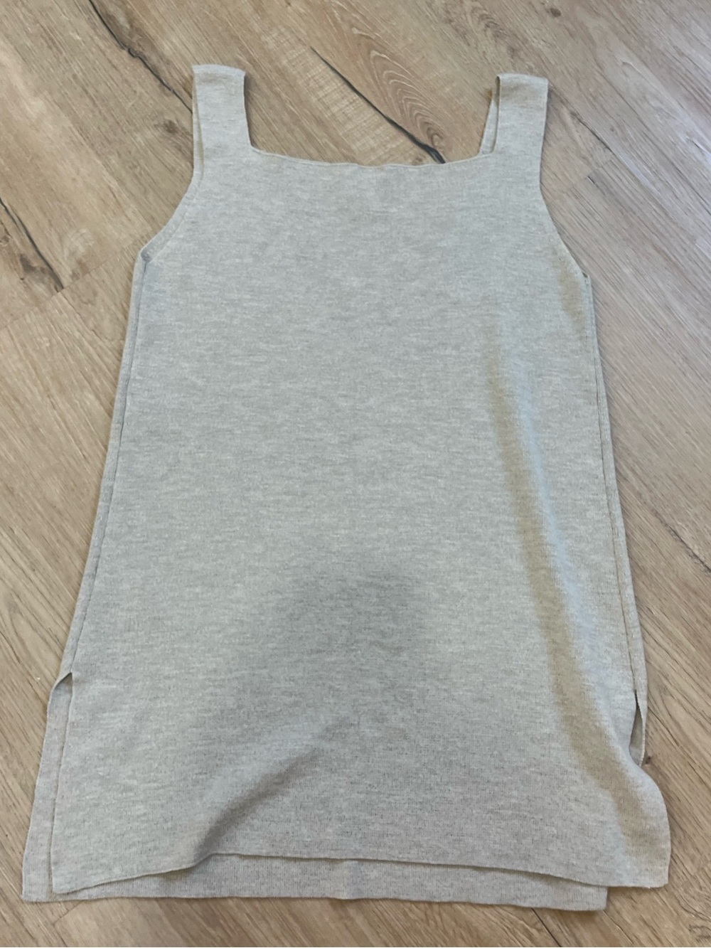 Eileen Fisher 100% Wool Square Neck Tank Top - Small